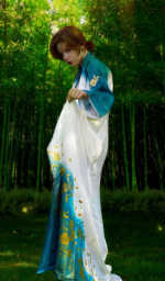 wearing kimono model