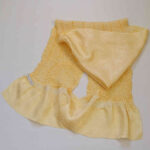 cream color silk shibori obiage