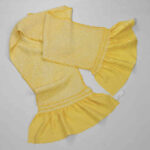 yellow silk shibori obiage