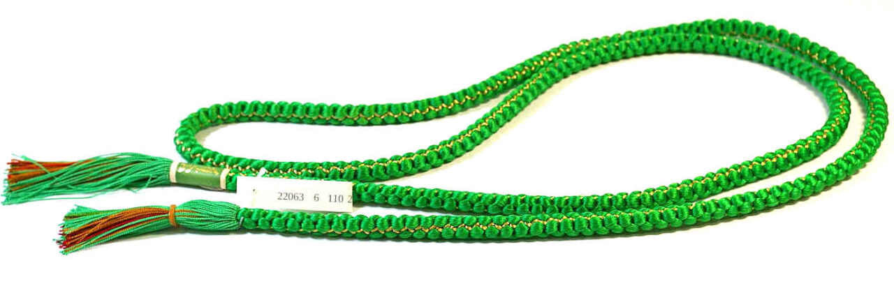 obijime round type(green gold line)