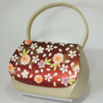 floral pattern kimono clasp bag