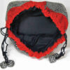 inside of kimono drawstring pouch called "Kinchaku"
