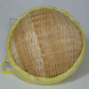 bottom of yellow kimono drawstring pouch called "Kinchaku"