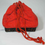 kimono shibori drawstring pouch called "Kinchaku"