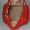 inside of kimono shibori drawstring pouch called "Kinchaku"