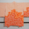 back side of floral silk shibori haori