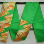 silk green obi