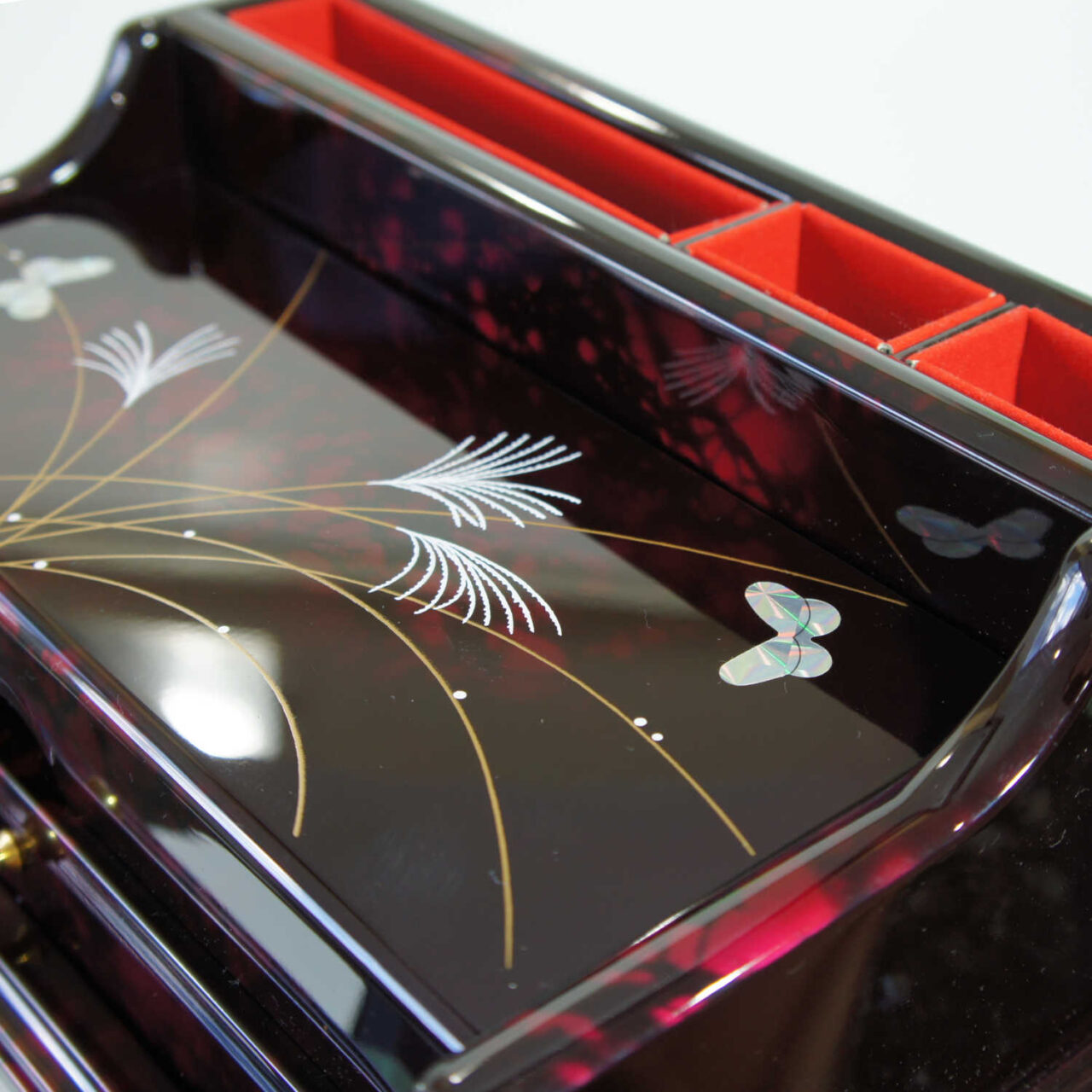 upper side of Urushi stationery box