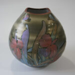 Japanese ceramic kutani vase