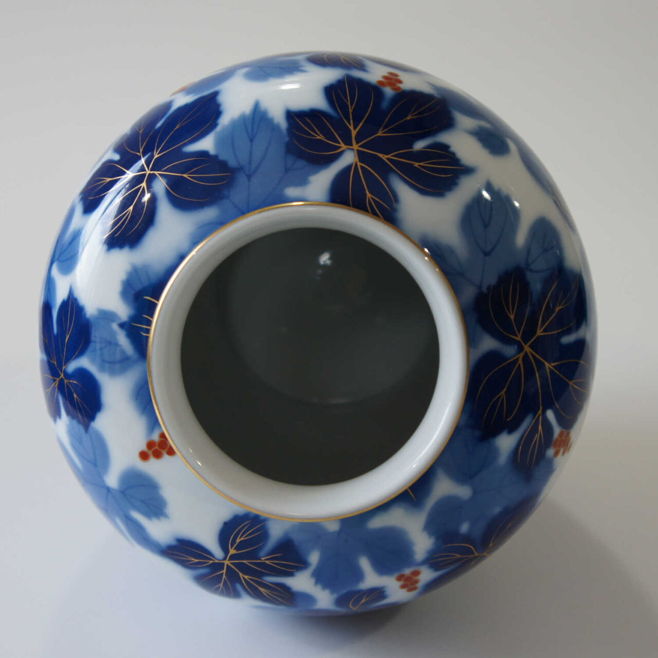 upper side of Japanese ceramic vase