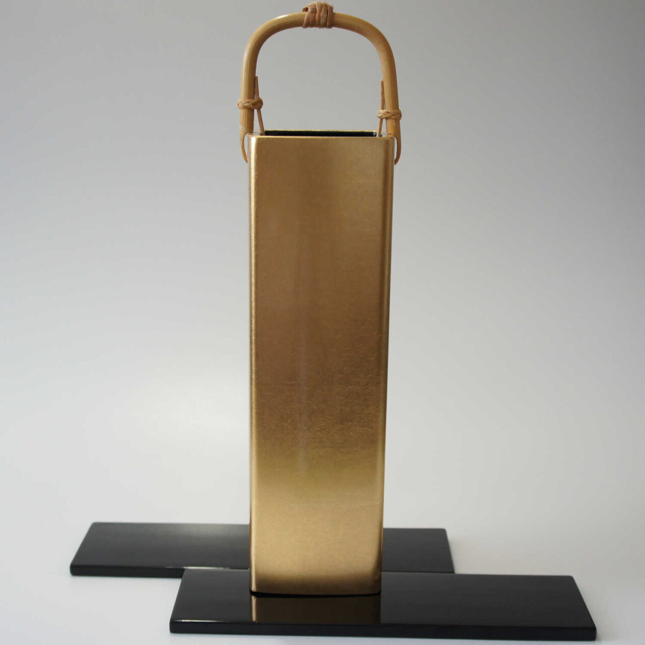 back view of Kanazawa gold leaf vase